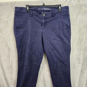 Gap Khakis Vintage Rolled Crop Navy Blue Chino Pants Womens Size 12R